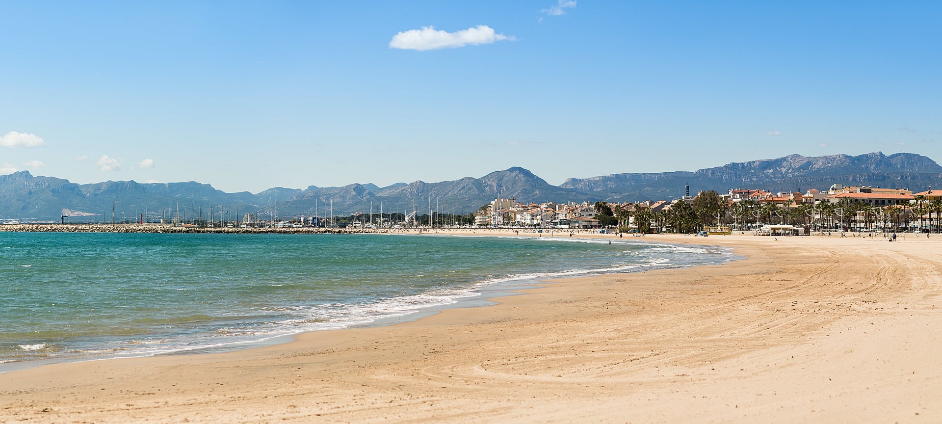 Vilafortuny de Cambrils Beach in Tarragona, Catalonia Vilafortuny de Cambrils Beach in Tarragona, Catalonia