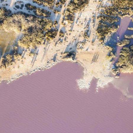 La cosiddetta laguna rosa di Torrevieja (Alicante, Comunità Valenciana)