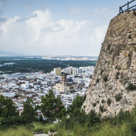 Vedute di Oliva (Valencia) dal Castello di Santa Ana