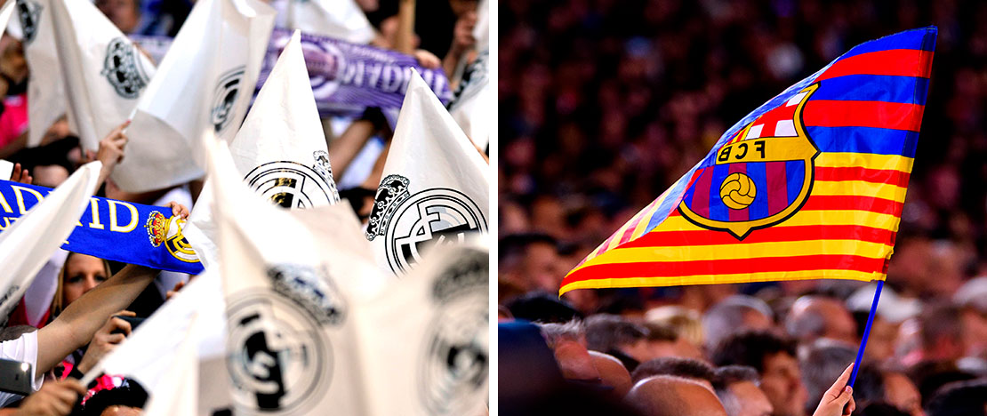 Aficionados del Real Madrid y FC Barcelona Aficionados del Real Madrid y FC Barcelona