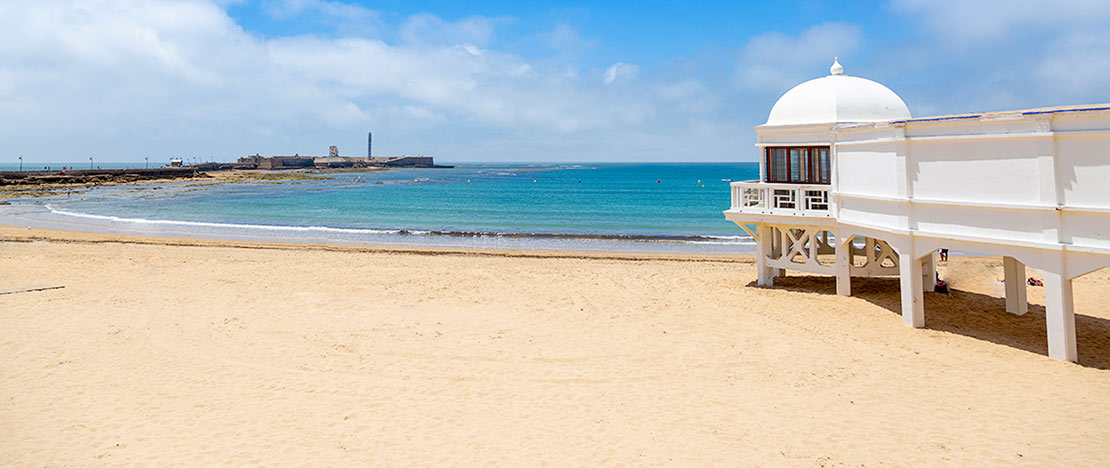 Playa Caleta en Cádiz, Andalucía Playa Caleta en Cádiz, Andalucía
