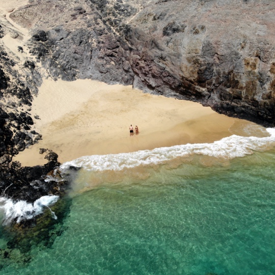 Secluded beach near Papagayo beach, Lanzarote Secluded beach near Papagayo beach, Lanzarote