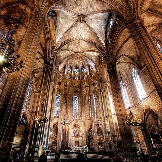Interior de la Catedral de Santa Eulalia, Barcelona Interior de la Catedral de Santa Eulalia, Barcelona