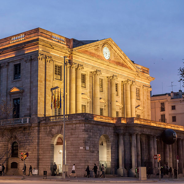 Exterior view of the house of La Llotja in Barcelona