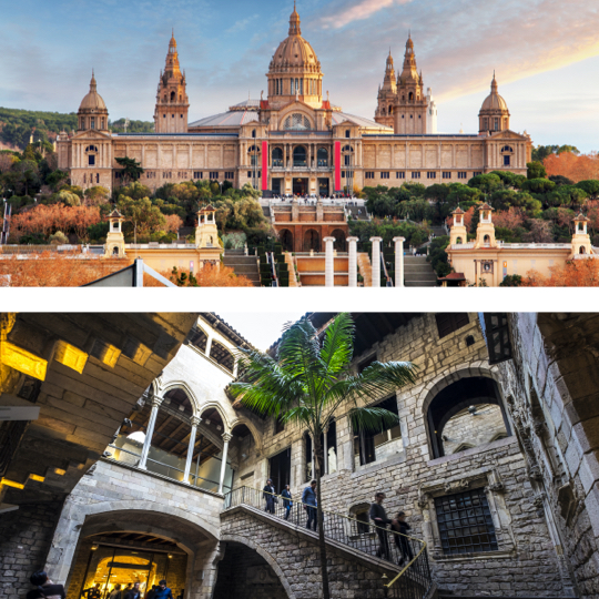 Arriba: Museo Nacional de Arte de Cataluña (MNAC) / Abajo: Museo Picasso en Barcelona © csp Arriba: Museo Nacional de Arte de Cataluña (MNAC) / Abajo: Museo Picasso en Barcelona © csp