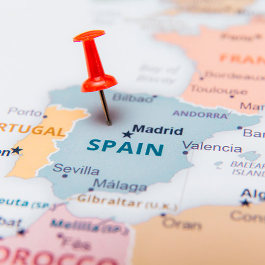 スペインの地図 スペインの地図