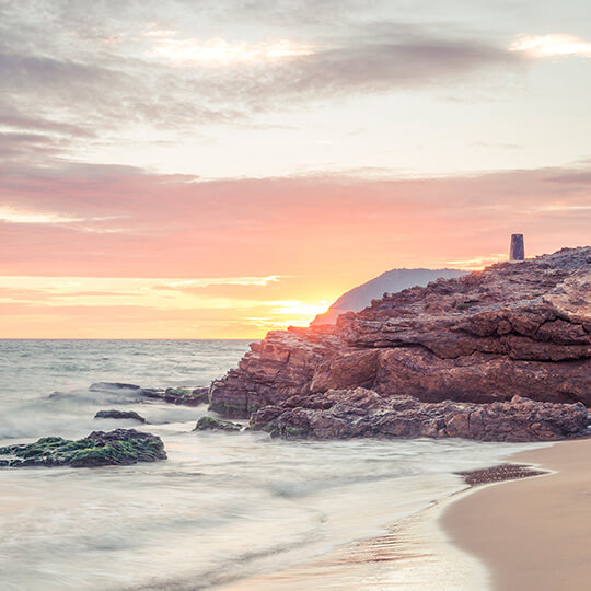Sunset on Calblanque beach, Murcia