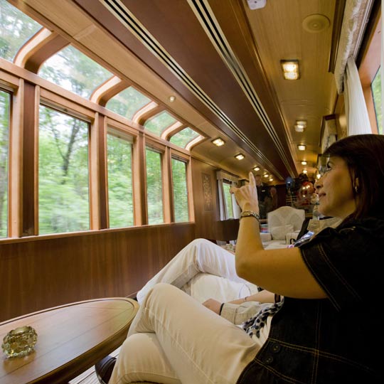 Interior del tren Transcantábrico Gran Lujo Interior del tren Transcantábrico Gran Lujo
