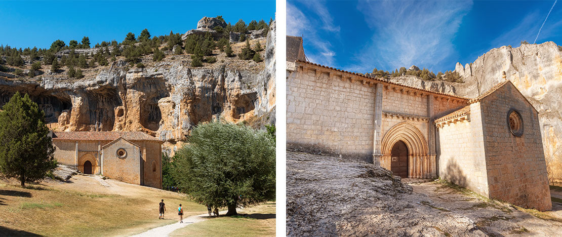 Ermita de San Bartolomé en el Cañón de Río Lobos en Soria, Castilla y León Ermita de San Bartolomé en el Cañón de Río Lobos en Soria, Castilla y León