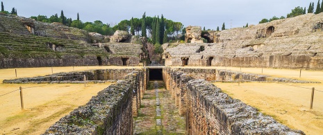 Conjunto arqueológico de Itálica em Santiponce, Andaluzia