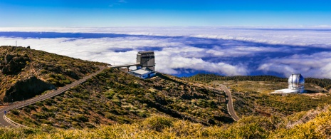 Veduta panoramica dall’Osservatorio Astrofisico di Roque de Los Muchachos a La Palma, isole Canarie