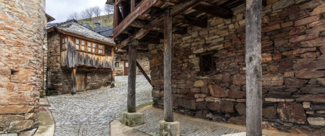 Particolare delle strade di Peñalba de Santiago a León, Castilla y León