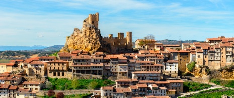 View of the Castillo de los Duques in the municipality of Frías in Burgos, Castilla y León