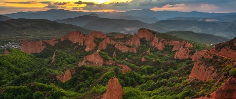 Vista de Las Médulas de El Bierzo en León, Castilla y León