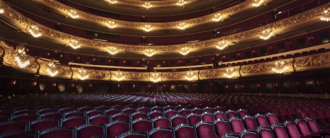 Innenraum des Gran Teatre del Liceu, Barcelona, Katalonien