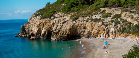 Playa del Muerto di Sitges a Barcellona, ​​​​Catalogna