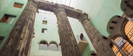Le temple d'Auguste, une partie du Musée d'histoire de Barcelone (MUHBA)