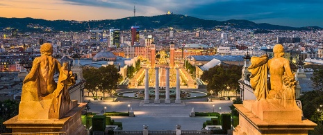 Vistas de Barcelona desde el MNAC