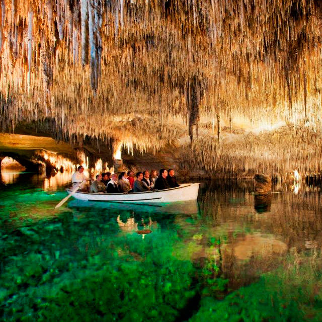 Boat ride inside the Drach Caves Boat ride inside the Drach Caves