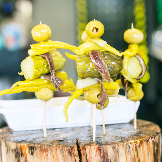 Pintxos de aceitunas Pintxos de aceitunas