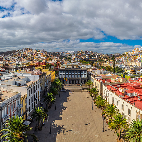 Vegueta neighborhood from the Cathedral of Santa Ana, Las Palmas de Gran Canaria, Canary Islands