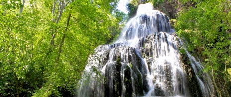 Cascata della Trinidad nel Parco Naturale del Monastero di Piedra, Aragona